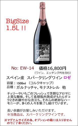 EW-14 | エッチングワインボトル製作ボトルNo