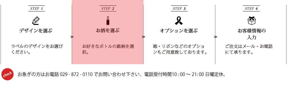 ステップ2 | オリジナル焼酎・日本酒ラベル製作